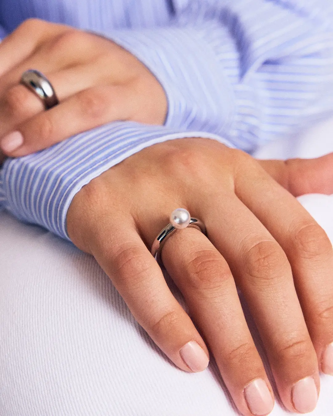 Modernist Pearl Ring Steel - Edblad - Snabba leveranser - Gratis paketinslagning