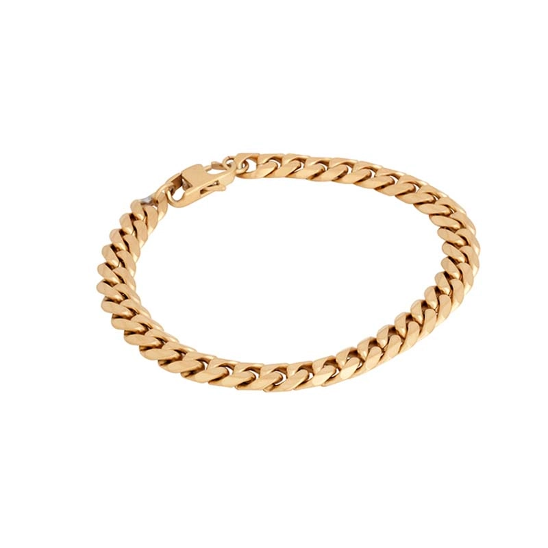 By Billgren - Pansarkedja Armband Matt Guldpläterat Stål