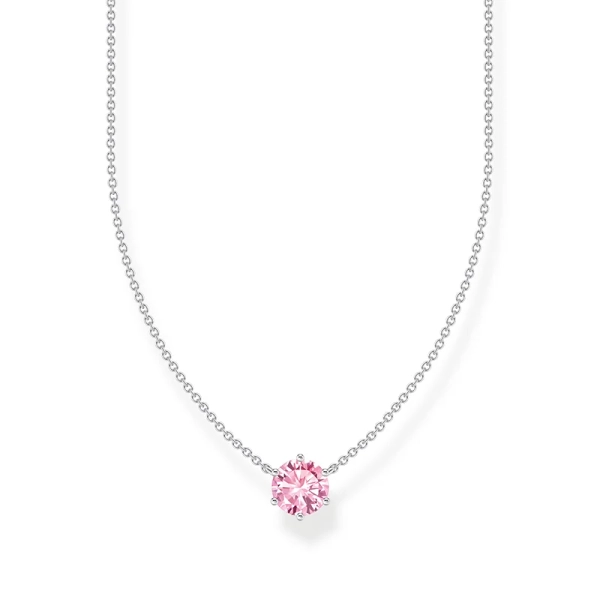 Halsband med Rosa Glittrande Sten - Thomas Sabo - Snabb leverans & paketinslagning - Nordic Spectra