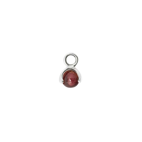 Letters Stone 1 Red Garnet Pendant Silver -CU Jewellery - Snabb frakt & paketinslagning - Nordicspectra.se