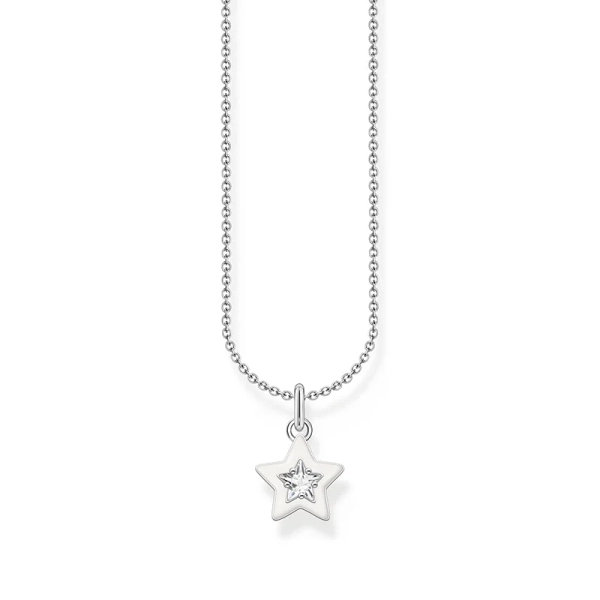 Halsband med Vit Stjärna - Thomas Sabo - Snabb leverans & paketinslagning - Nordic Spectra