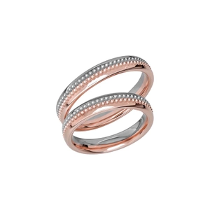 Reflection 15 Roséguld/Vitguld - Vigsel- & förlovningsringar - Schalins - Fri storleksändring* - Nordic Spectra