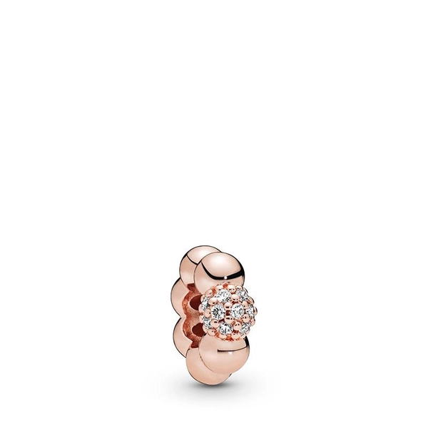 Polished & Pavé Bead Mellanled Rosé - PANDORA - Snabb frakt & paketinslagning - Nordicspectra.se