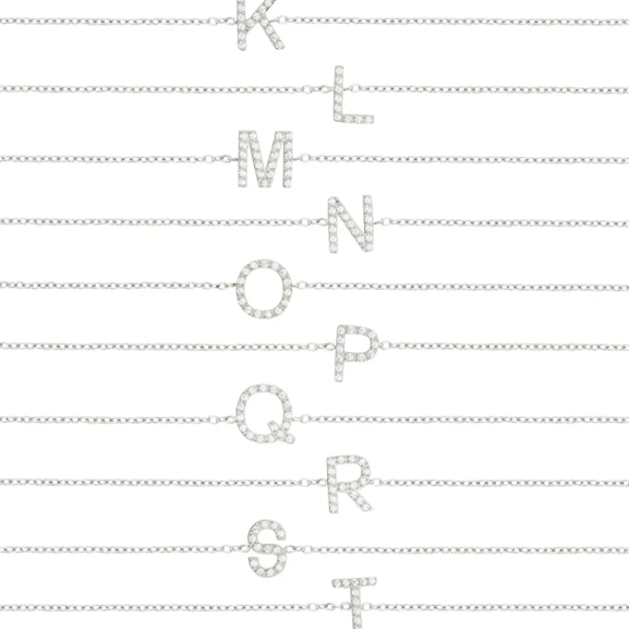 Letter Bracelet A-Ö Steel - Edblad - Snabb leverans - Gratis paketinslagning