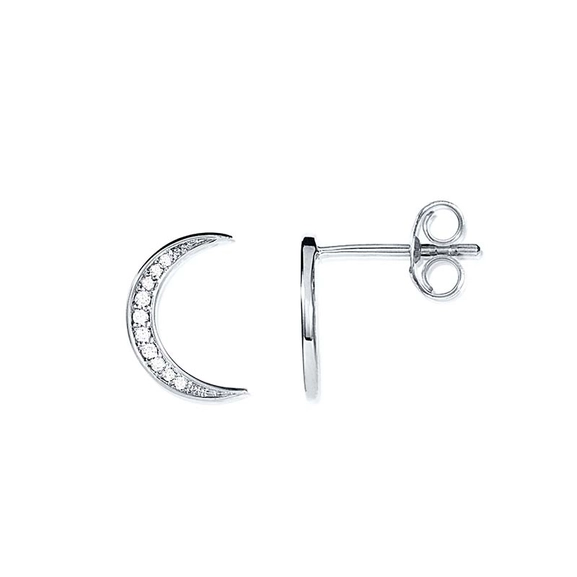 Pencez Moon & Stars Ear White Gold von Efva Attling, Schneller Versand - Nordicspectra.de
