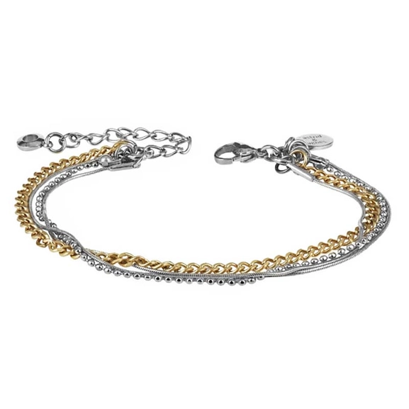 BETINA Armband Stål/Guld - Astrid & Agnes - Snabb frakt & paketinslagning - Nordicspectra.se