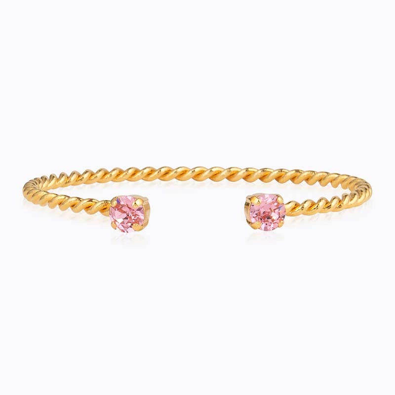 Caroline Svedbom - Mini Twisted Bracelet Gold Light Rose