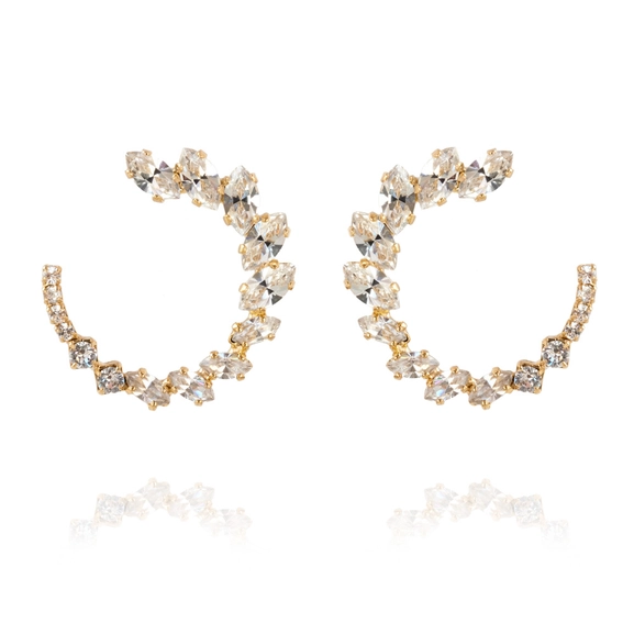 Angie Earrings Gold Crystal - Caroline Svedbom - Nopea toimitus ja lahjapakkaus - Nordic Spectra
