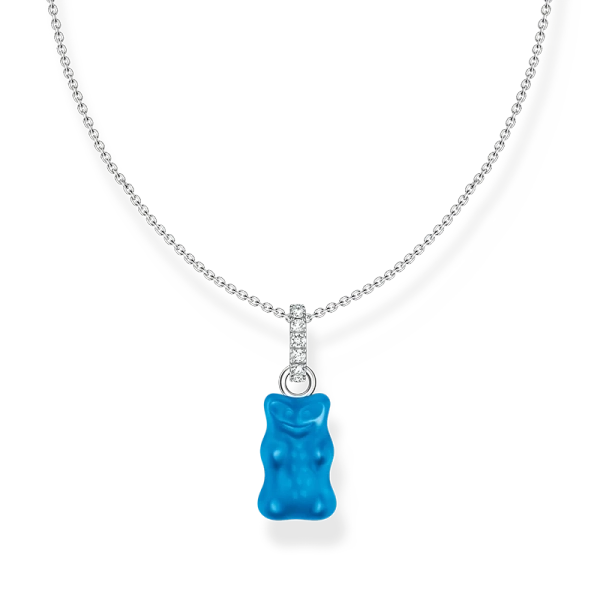 Kette mit blauem Goldbären-Anhänger und Steinen Silber - Thomas Sabo - Nordic Spectra