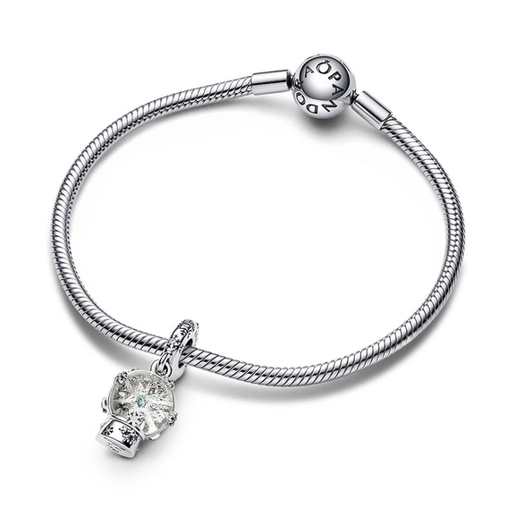 Schneeflocke Schneekugel Charm-Anhänger von PANDORA, Schneller Versand - Nordicspectra.de