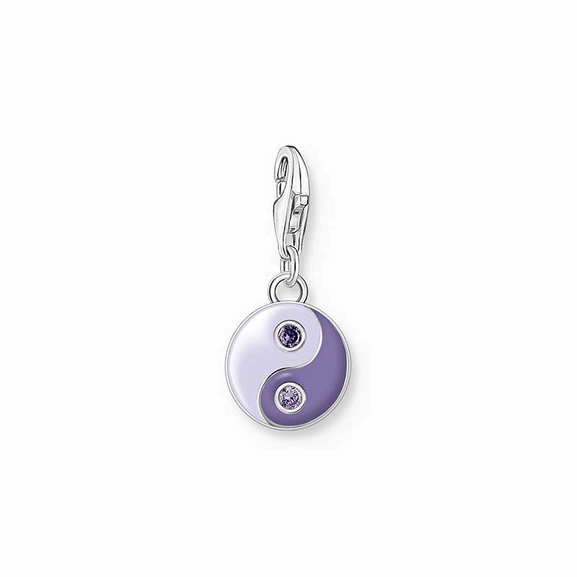 Charm pendant purple yin & yang silver - Thomas Sabo - Suuri valikoima & ilmainen lahjapaketointi - Nordicspectra.fi