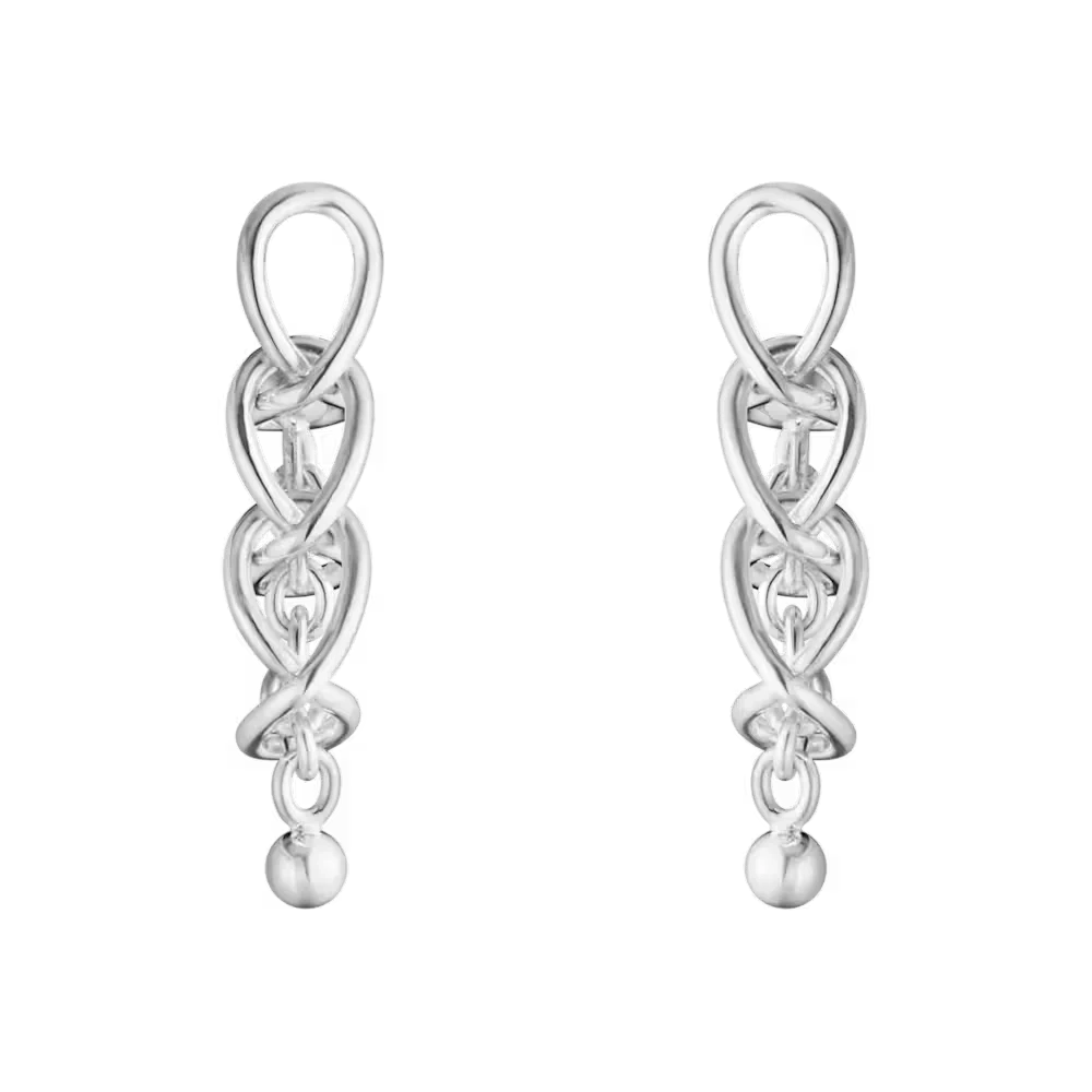 Georg Jensen - Weft Tre Länkar Örhängen