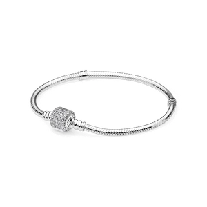 Pandora Moments Schlangen-Gliederarmband mit Funkelndem Pavé-Verschluss von PANDORA, Schneller Versand - Nordicspectra.de