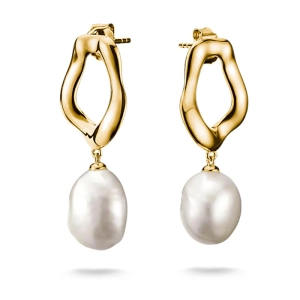 Natural Beauty Large Stud Earrings with Pearl Gold - Thomas Sabo - Suuri valikoima & ilmainen lahjapaketointi - Nordic Spectra