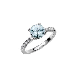 Fairytale 4 Aquamarine White Gold - Wedding & engagement rings - Schalins - Scandinavian design - Nordic Spectra