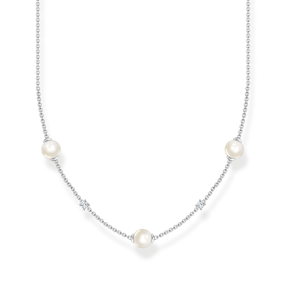 Halsband Pärlor med Vita Stenar - Thomas Sabo berlock - Snabb frakt & paketinslagning - Nordicspectra.se