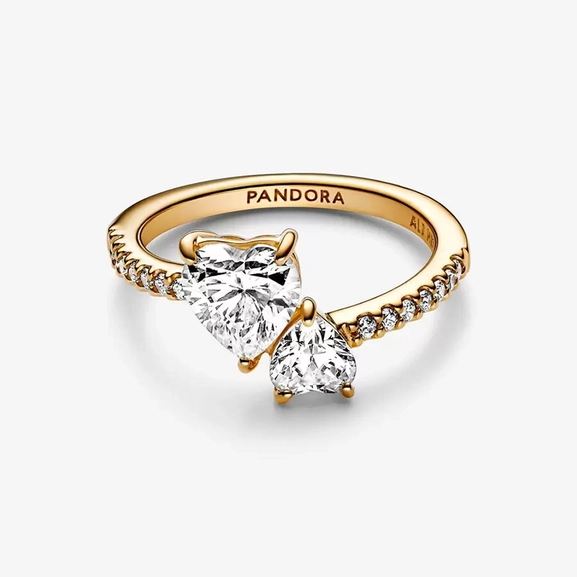 Dubbel Glittrande Ring Guld - PANDORA - Snabb frakt & paketinslagning - Nordic Spectra