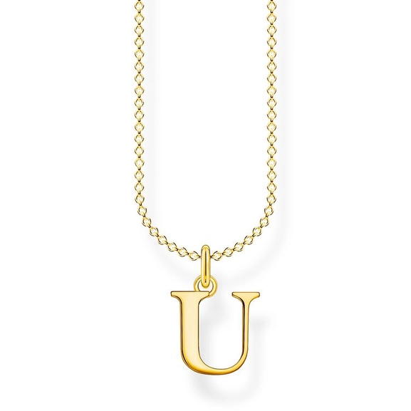 Bokstavshalsband Guld - U - Thomas Sabo halsband - Snabb frakt & paketinslagning - Nordicspectra.se