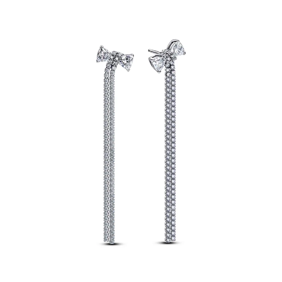 Pavé-Schleife Tropfen-Ohrringe - PANDORA - Nordic Spectra