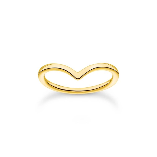 Ring V-Form Gold von Thomas Sabo, Schneller Versand - Nordicspectra.de