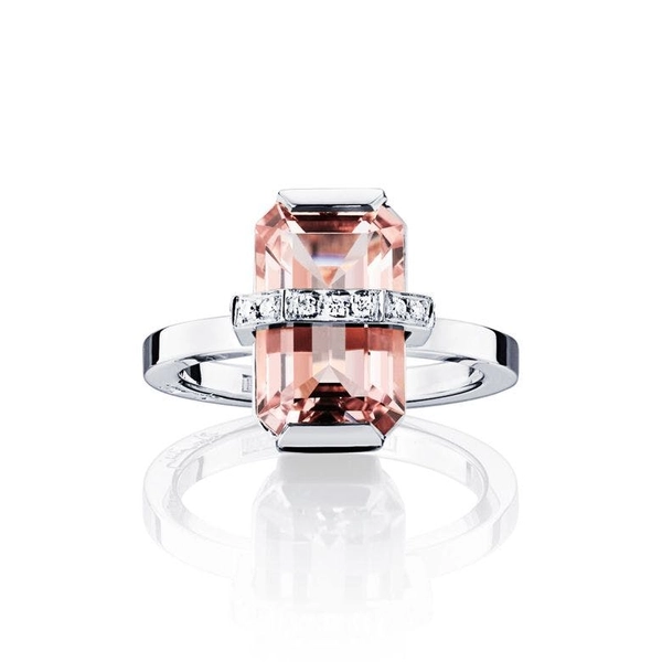 Little Bend Over Morganite White Gold von Efva Attling, Schneller Versand - Nordicspectra.de