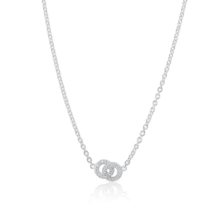 Carolina Gynningin suunnittelema Knot Sparkling Mini Necklace hopea ja kuutiometrinen zirkonia