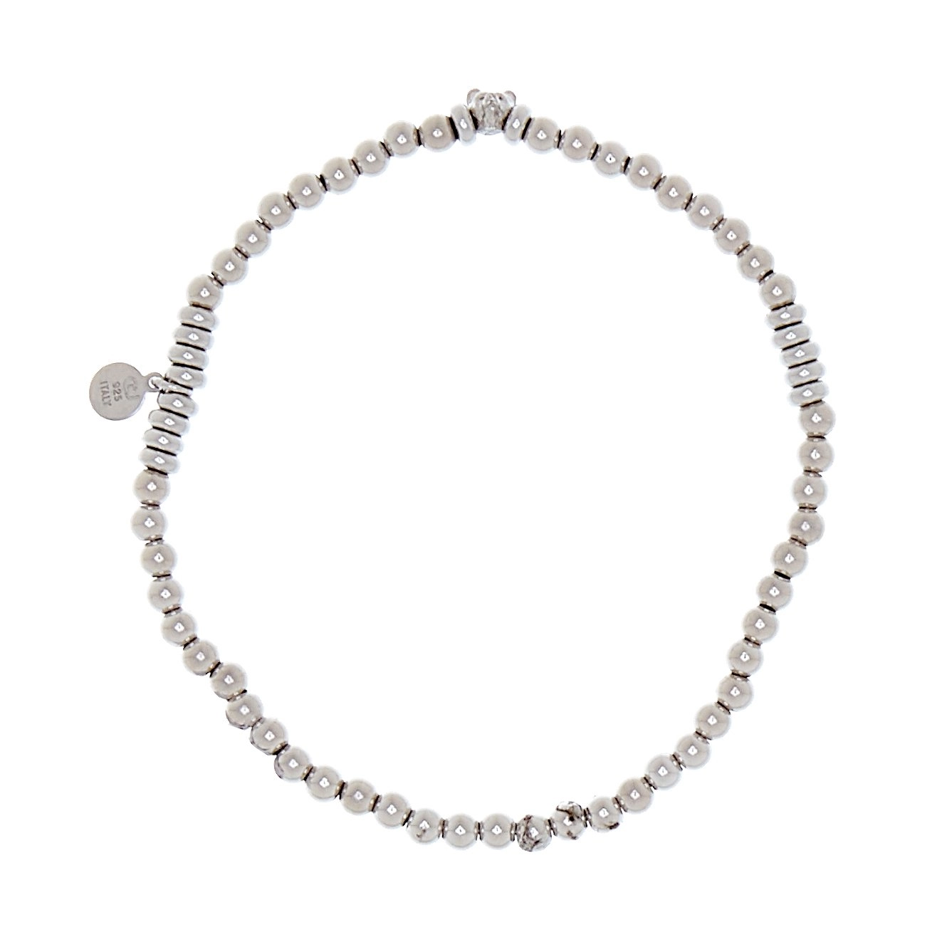 CU Jewellery - Bear Elastic Bracelet Silver