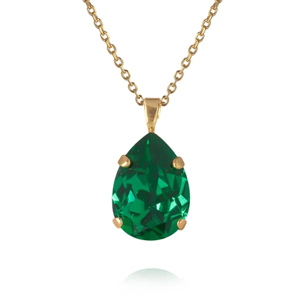 Mini Drop Necklace Gold Majestic Green - Caroline Svedbom - Snabb frakt & paketinslagning - Nordic Spectra