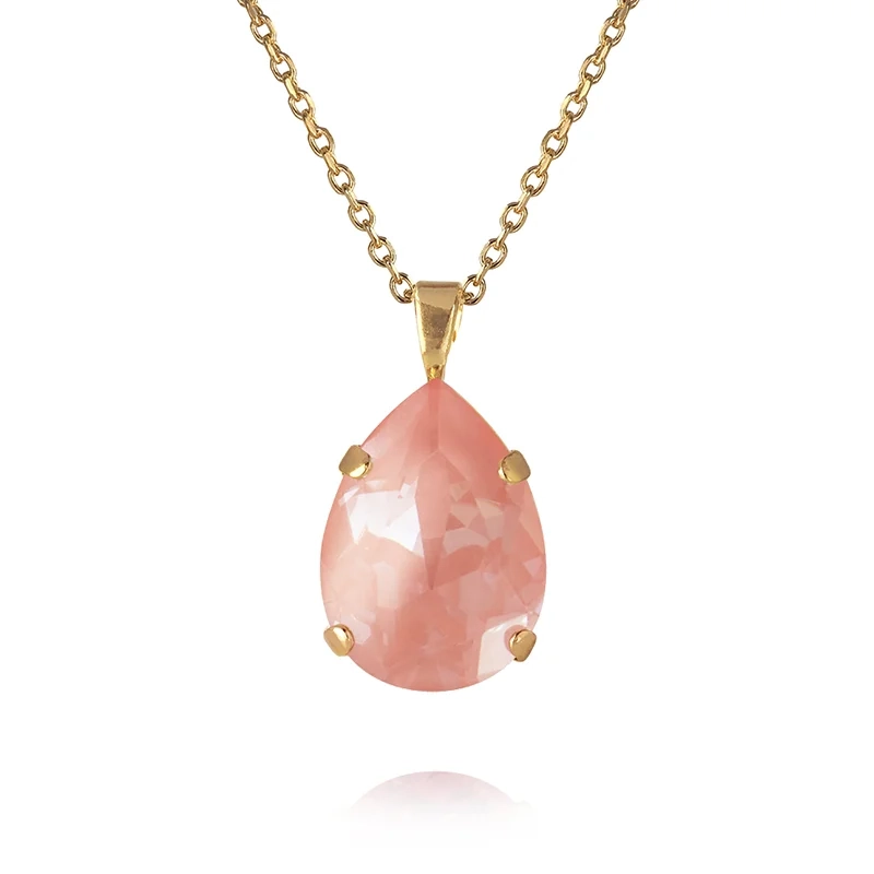 Caroline Svedbom - Mini Drop Necklace Gold Flamingo Ignite
