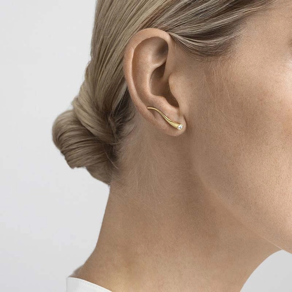 Magic Örhängen Cuff Guld med 0.12 ct Diamanter - Georg Jensen örhängen - Snabb frakt & paketinslagning - Nordicspectra.se