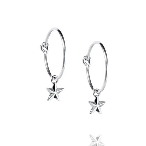 Micro Catch A Falling Star Hoops - Efva Attling - ruotsalainen muotoilu - Nordic Spectra
