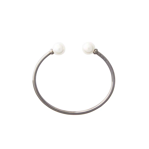 Pearl Bangle Bracelet Flex Black -CU Jewellery - Snabb frakt & paketinslagning - Nordicspectra.se
