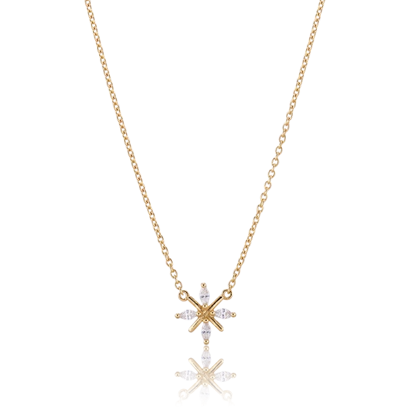 Snowflake Halsband Guld - Carolina Gynning - Moderna smycken med en betydelse - Nordic Spectra