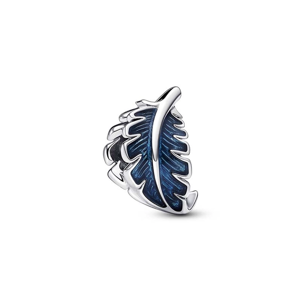 Blaue Geschwungene Feder Charm von PANDORA, Schneller Versand - Nordicspectra.de
