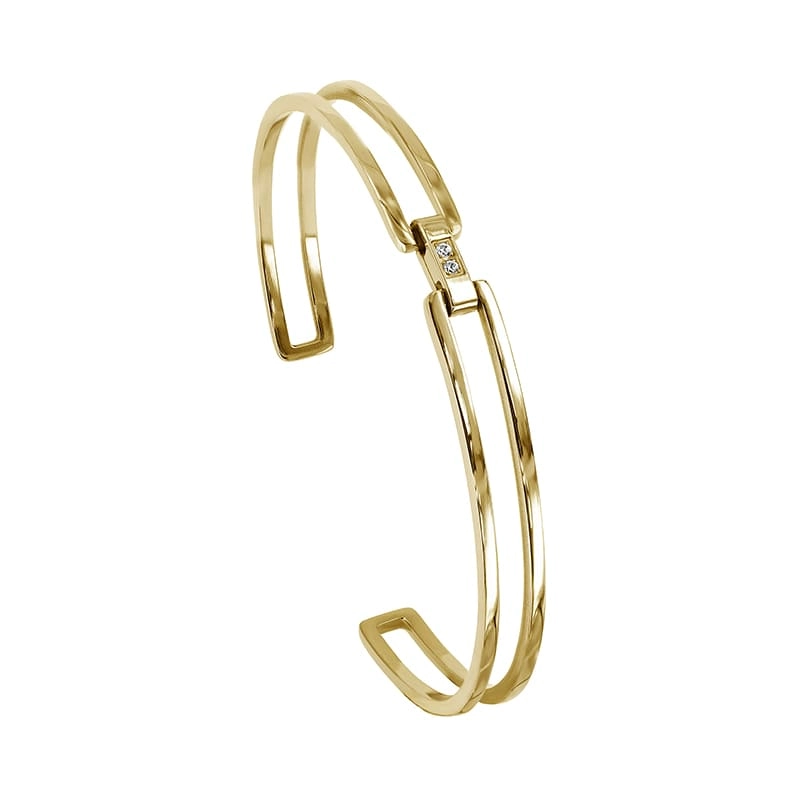 Astrid & Agnes - CHERRIE Crystal Bangle Guld