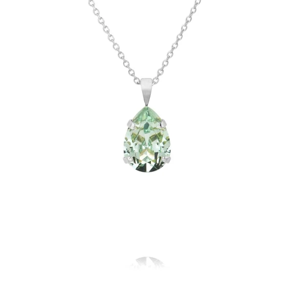 Mini Drop Necklace Rhodium Chrysolite - Caroline Svedbom - Nopea toimitus ja lahjapakkaus