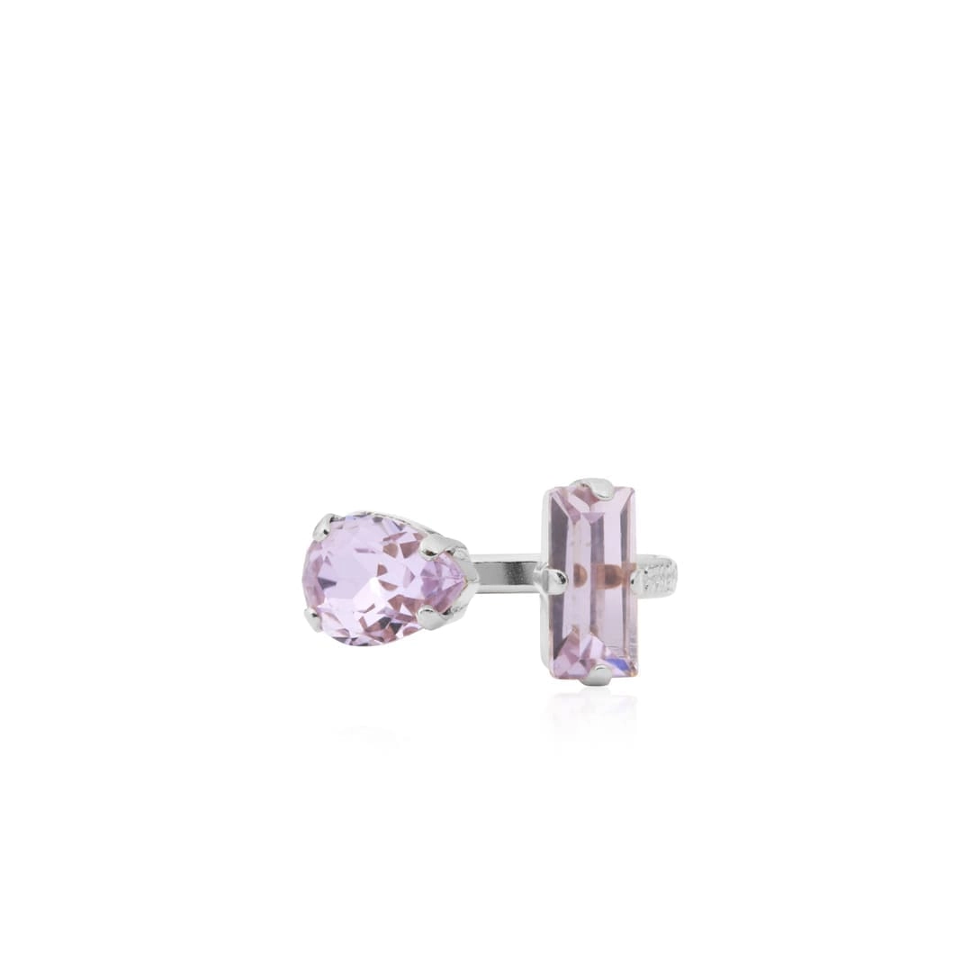 Caroline Svedbom - Noelle Ring Rhodium Violet