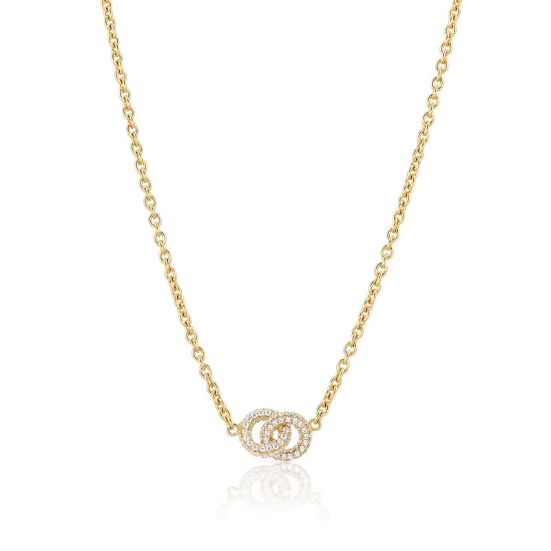 Carolina Gynning - The Knot Sparkling Mini Halsband Guld