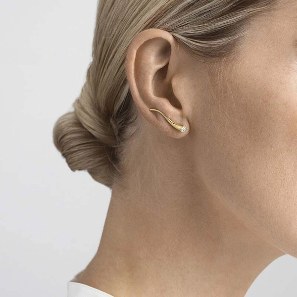 Magic Örhängen Cuff Guld med 0.12 ct Diamanter - Georg Jensen örhängen - Snabb frakt & paketinslagning - Nordicspectra.se