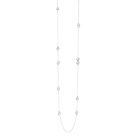 Magic Halsband Sautoir Vitguld med 0.12 ct Diamanter - Georg Jensen halsband - Snabb frakt & paketinslagning - Nordicspectra.se
