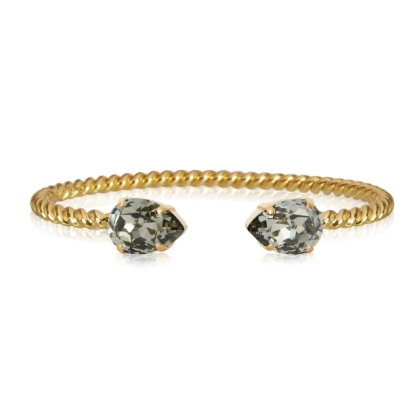 Mini Drop Bracelet Gold Black Diamond - Caroline Svedbom - Nopea toimitus ja lahjapakkaus
