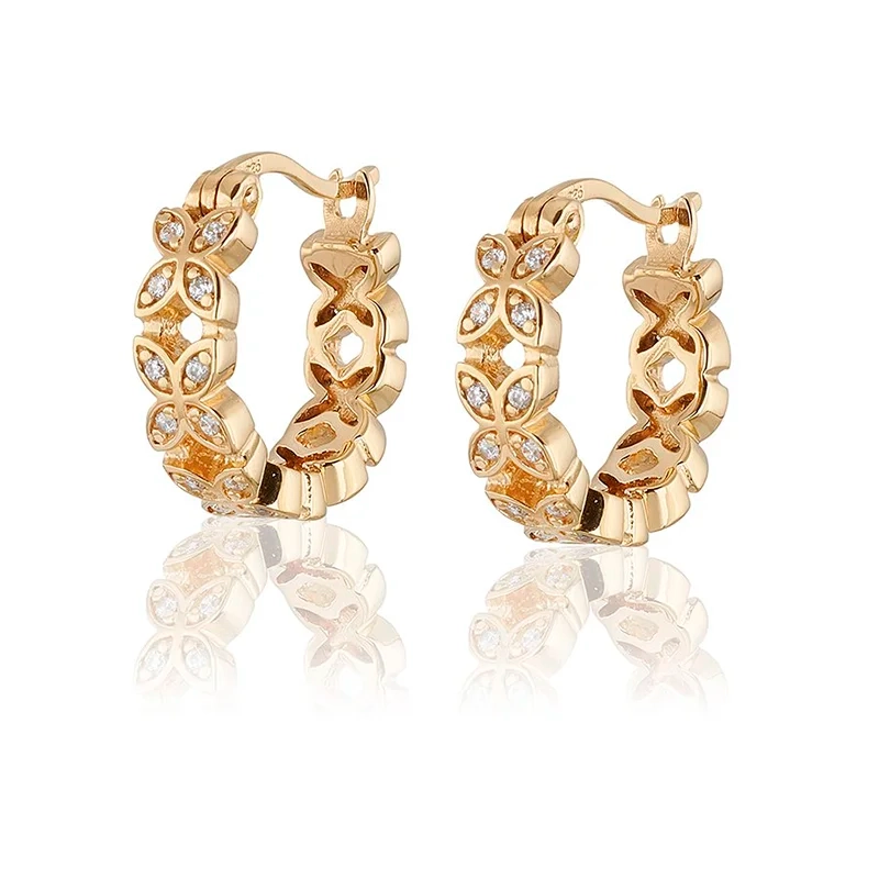 Carolina Gynning - Sparkling Ellipse Mini &Ouml;rh&auml;ngen Creol Guld