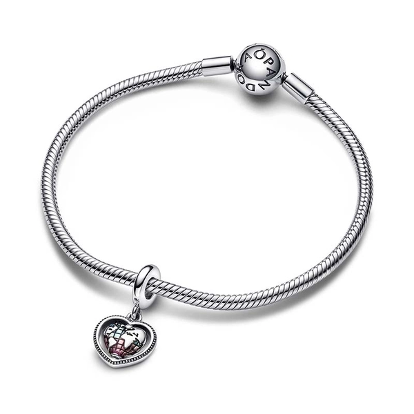 Familie Drehender Herzglobus Charm-Anhänger von PANDORA, Schneller Versand - Nordicspectra.de