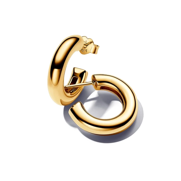 Runda Öppna Hoops Guld