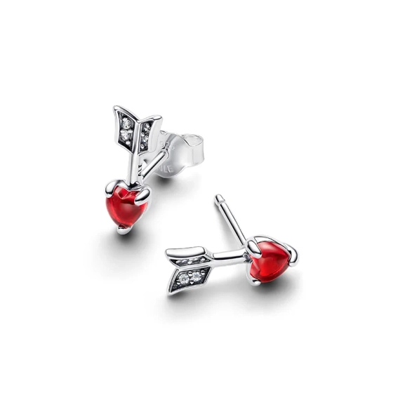 hergestellt aus Sterlingsilber mit kubischen Zirkonia-Steinen. Ein romantisches Symbol der Liebe mit einem herzförmigen Muranoglas-Motiv.