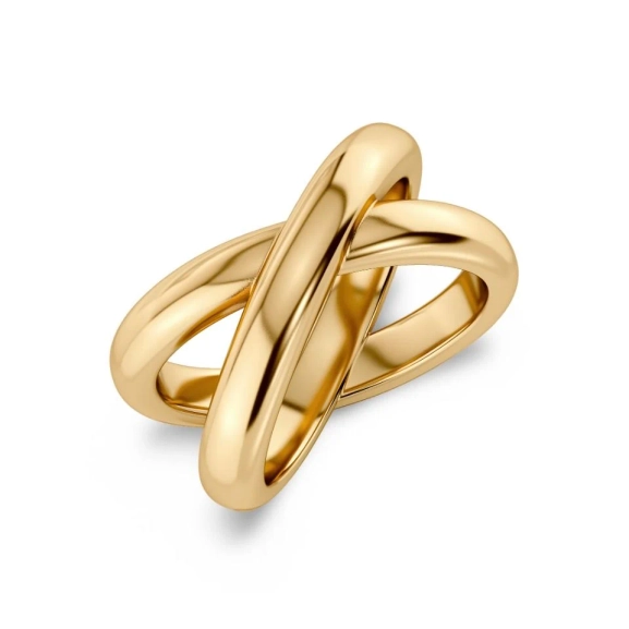 Ring i 14K guldplätering med stilren