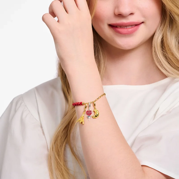 Eiffeltornet med Sten Berlock Guld - Thomas Sabo - Snabb leverans & paketinslagning - Nordic Spectra