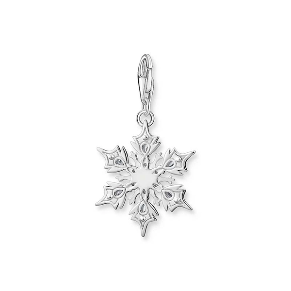 Charm-hängsmycke Snöflinga Blå Stenar Silver - Thomas Sabo berlock - Snabb frakt & paketinslagning - Nordicspectra.se