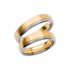 SR3009-5 Guld/Vitguld - Vigsel- & förlovningsringar - Schalins - Fri storleksändring* - Nordic Spectra