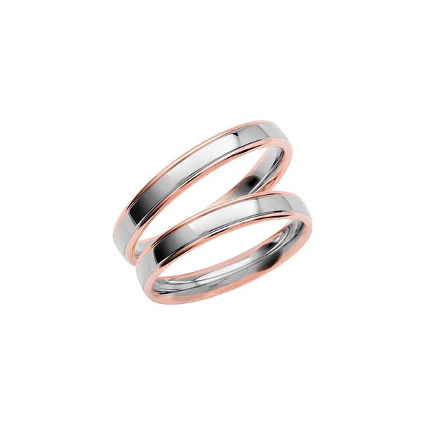 SR3001-3.5 Rose Gold/White Gold - Wedding & engagement rings - Schalins - Scandinavian design - Nordic Spectra